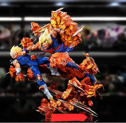 Dragon Ball Grand Design Studio Son Goku vs Majin Vegeta SSj Resin Statue