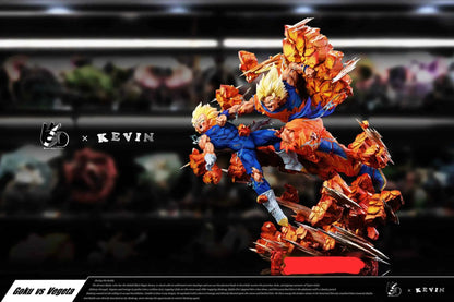 Dragon Ball Grand Design Studio Son Goku vs Majin Vegeta SSj Resin Statue