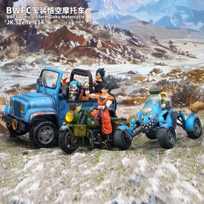 Dragon Ball JacksDo Studio Vehicle Military Motorcycle Resin Statue (PayPal Fees and Shipping Costs Included)