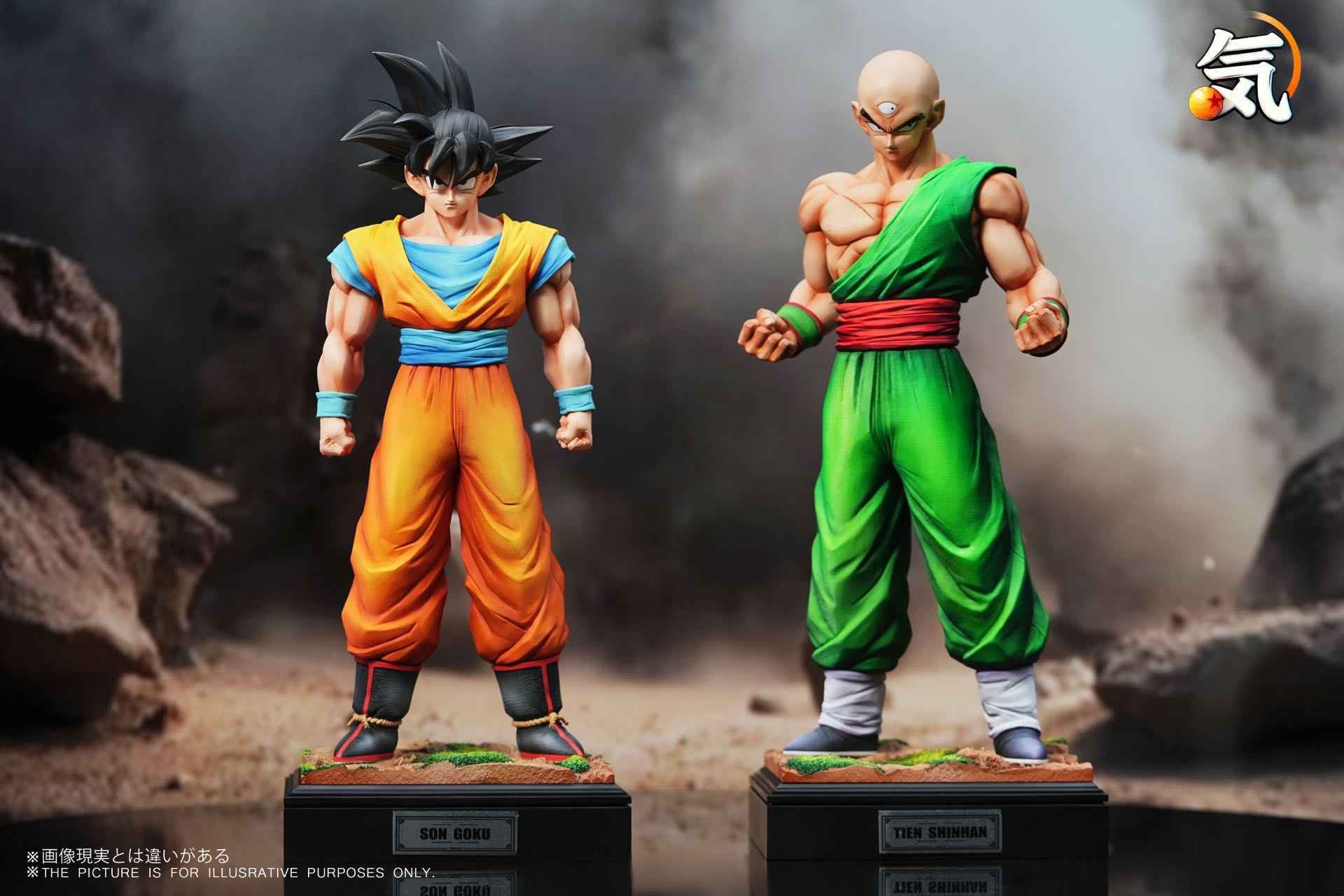 Dragon Ball Ki Studio Goku & Tien Shinhan Resin Statue