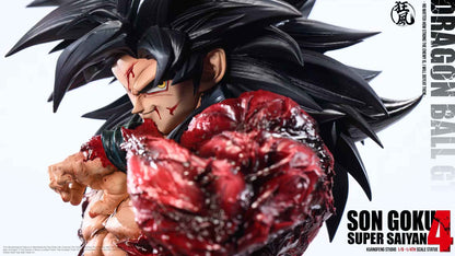 Dragon Ball Kuang Feng Studio Son Goku SJ4 & SSJ5 Resin Statue