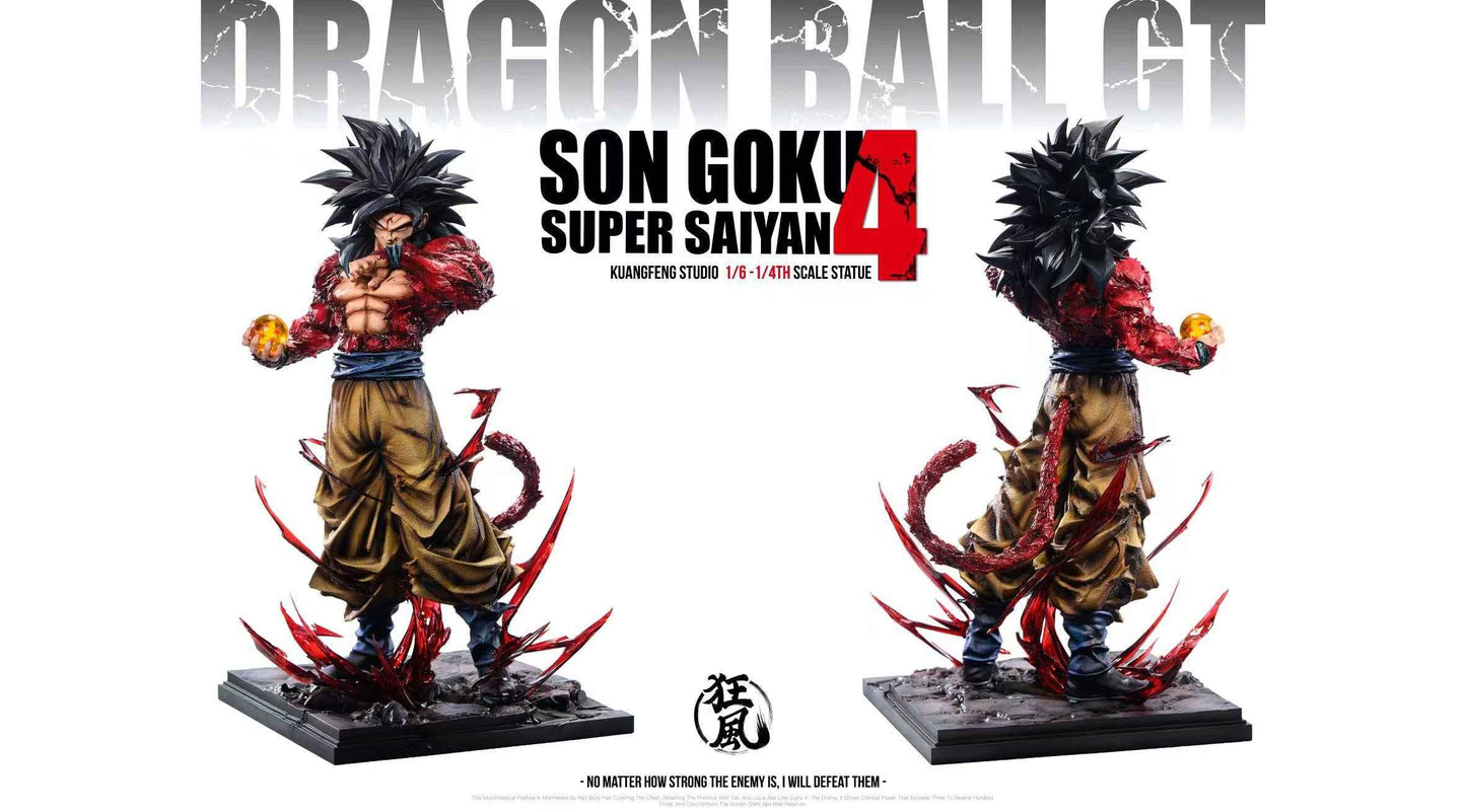 Dragon Ball Kuang Feng Studio Son Goku SJ4 & SSJ5 Resin Statue