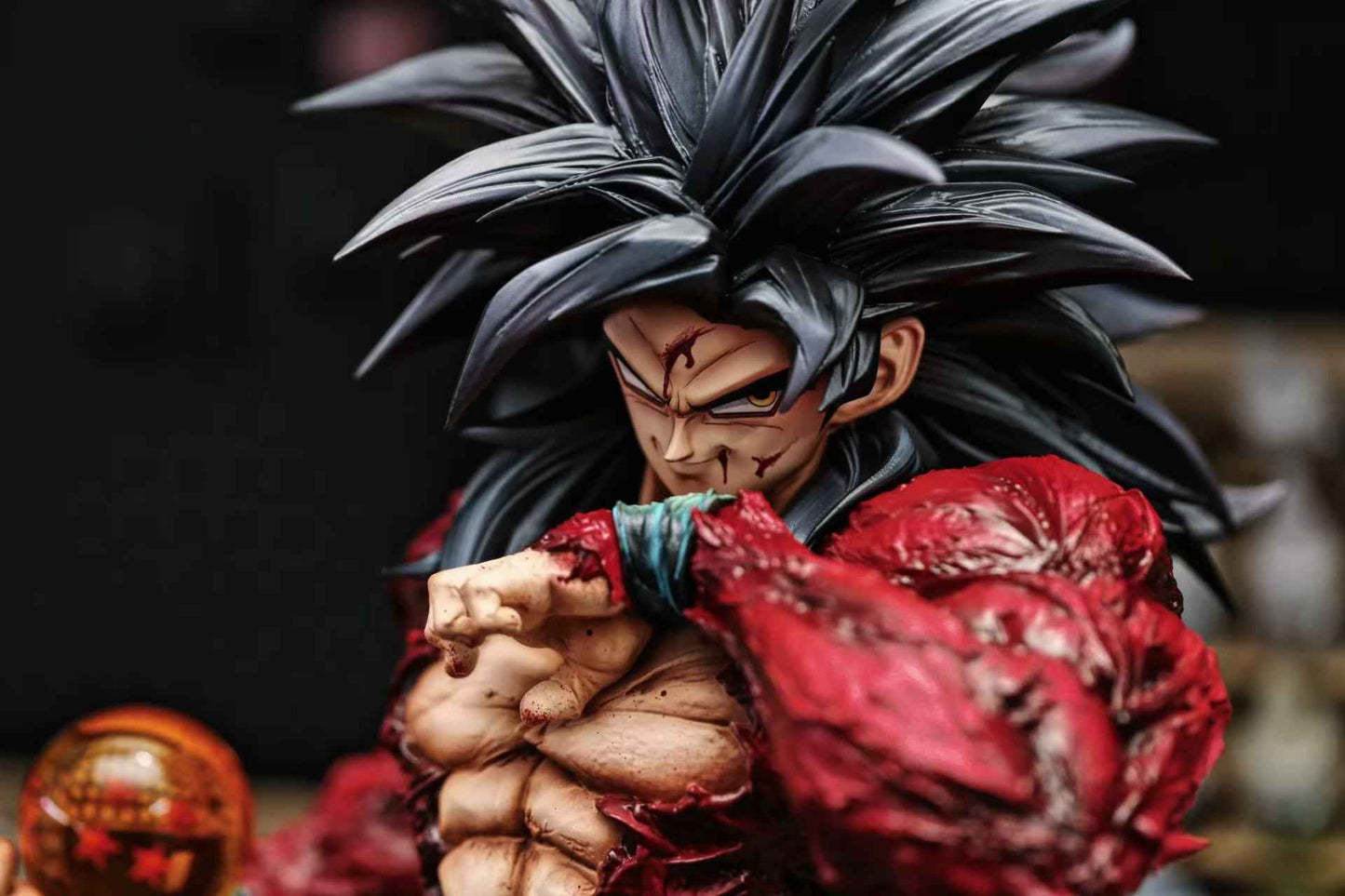 Dragon Ball Kuang Feng Studio Son Goku SJ4 & SSJ5 Resin Statue