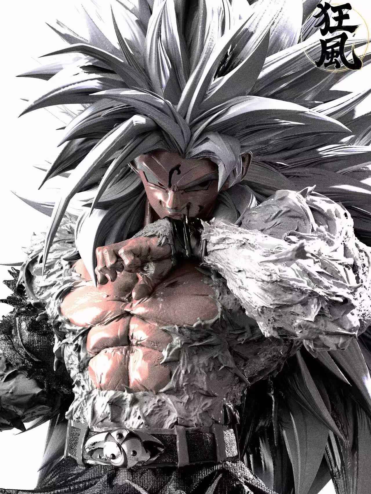 Dragon Ball Kuang Feng Studio Son Goku SJ4 & SSJ5 Resin Statue