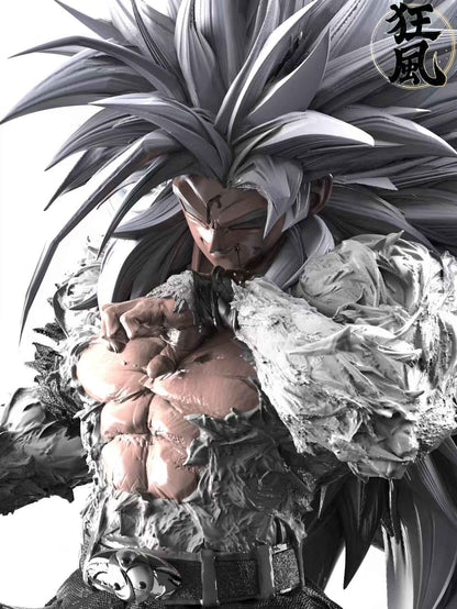 Dragon Ball Kuang Feng Studio Son Goku SJ4 & SSJ5 Resin Statue