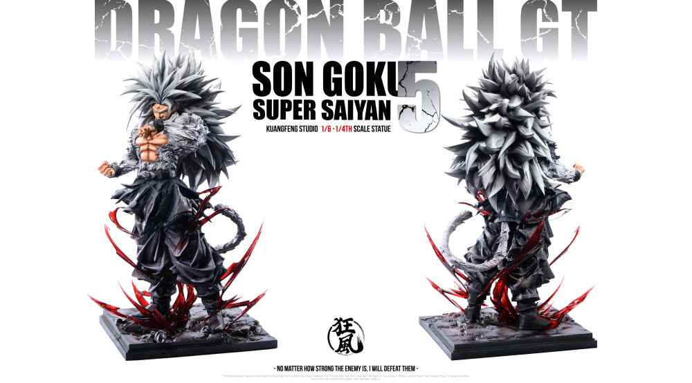 Dragon Ball Kuang Feng Studio Son Goku SJ4 & SSJ5 Resin Statue