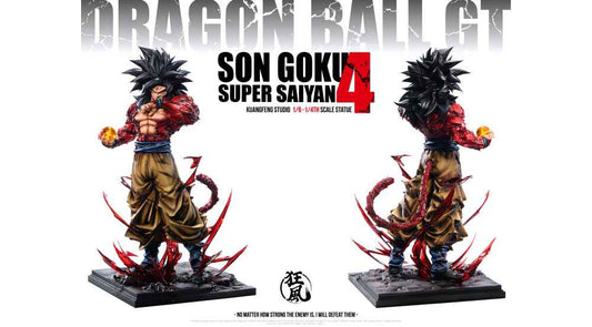 Dragon Ball Kuang Feng Studio Son Goku SJ4 & SSJ5 Resin Statue