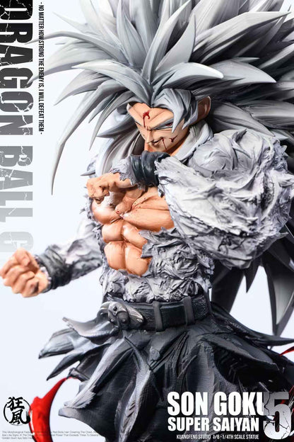 Dragon Ball Kuang Feng Studio Son Goku SJ4 & SSJ5 Resin Statue