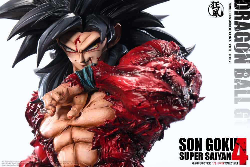 Dragon Ball Kuang Feng Studio Son Goku SJ4 & SSJ5 Resin Statue