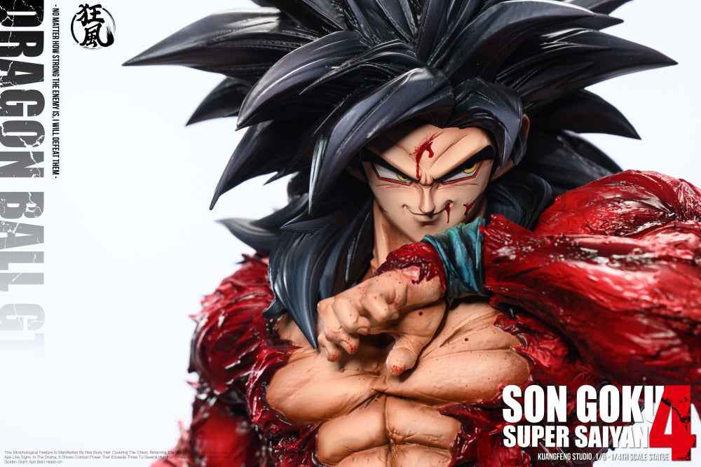 Dragon Ball Kuang Feng Studio Son Goku SJ4 & SSJ5 Resin Statue