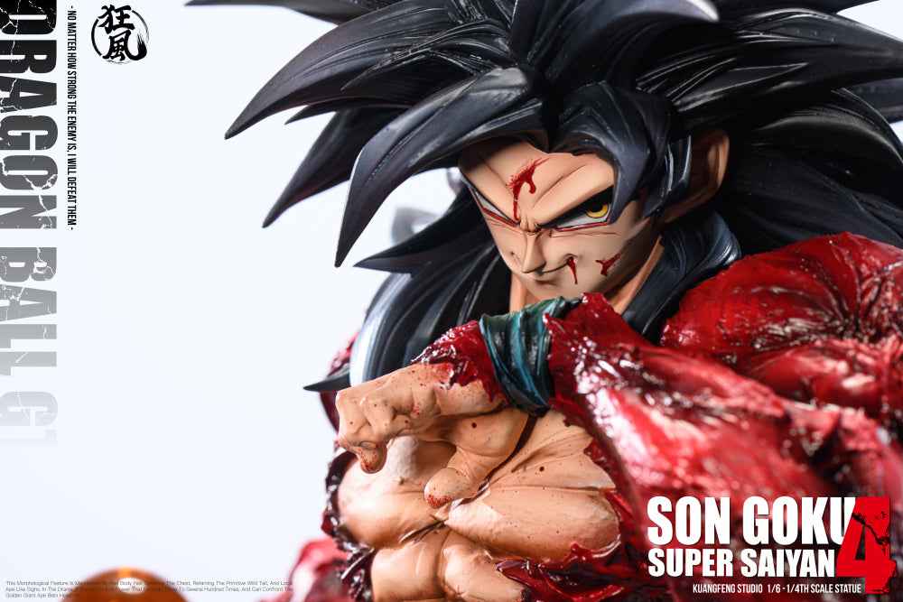 Dragon Ball Kuang Feng Studio Son Goku SJ4 & SSJ5 Resin Statue