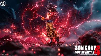 Dragon Ball Kuang Feng Studio Son Goku SJ4 & SSJ5 Resin Statue