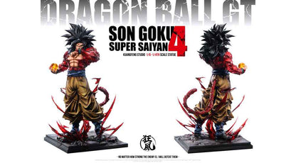 Dragon Ball Kuang Feng Studio Son Goku SJ4 & SSJ5 Resin Statue
