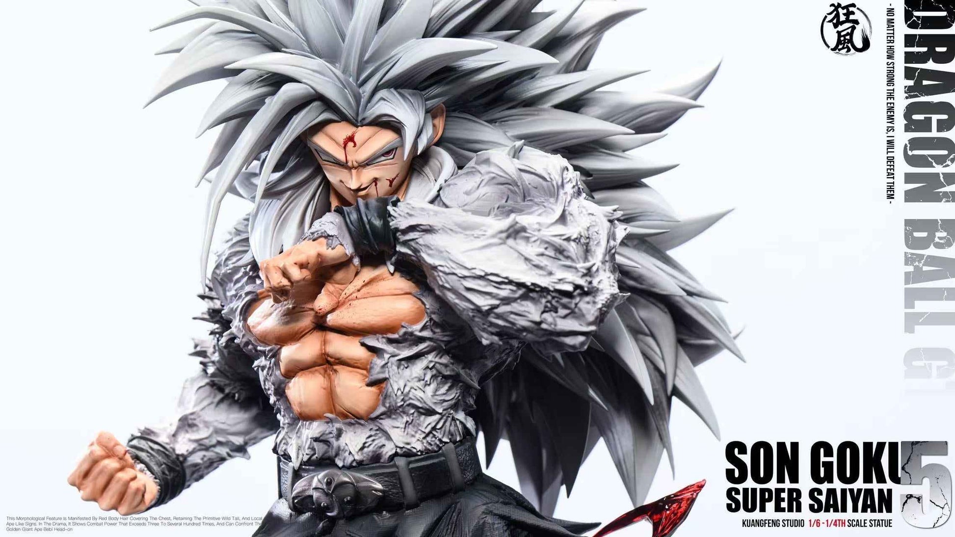 Dragon Ball Kuang Feng Studio Son Goku SJ4 & SSJ5 Resin Statue