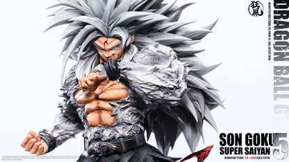 Dragon Ball Kuang Feng Studio Son Goku SJ4 & SSJ5 Resin Statue