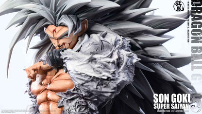 Dragon Ball Kuang Feng Studio Son Goku SJ4 & SSJ5 Resin Statue