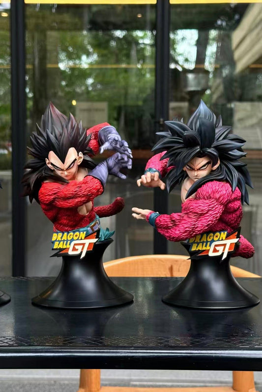 Dragon Ball Ruyun Studio SSJ4 Goku & Vegeta Bust Resin Statue