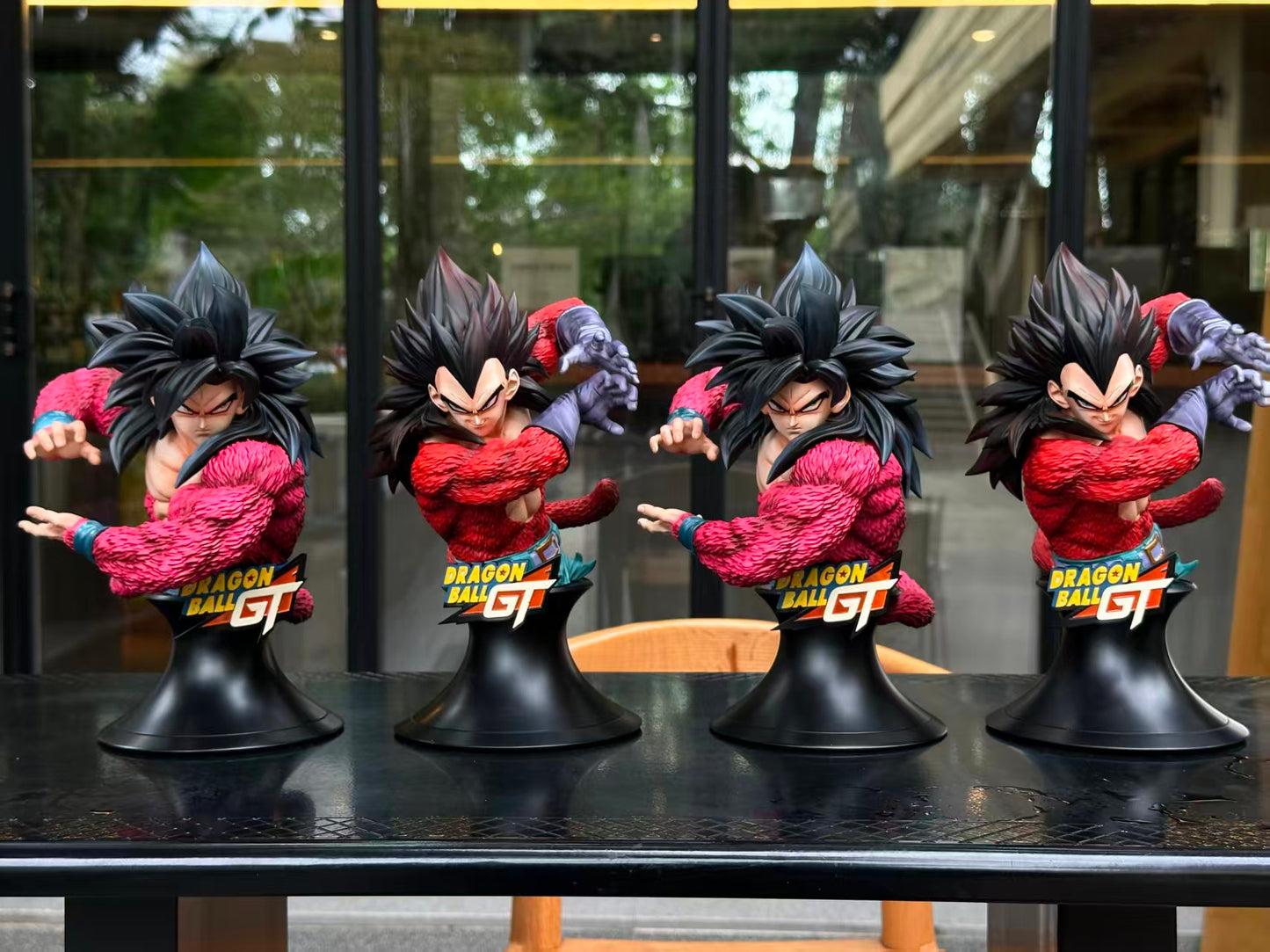 Dragon Ball Ruyun Studio SSJ4 Goku & Vegeta Bust Resin Statue