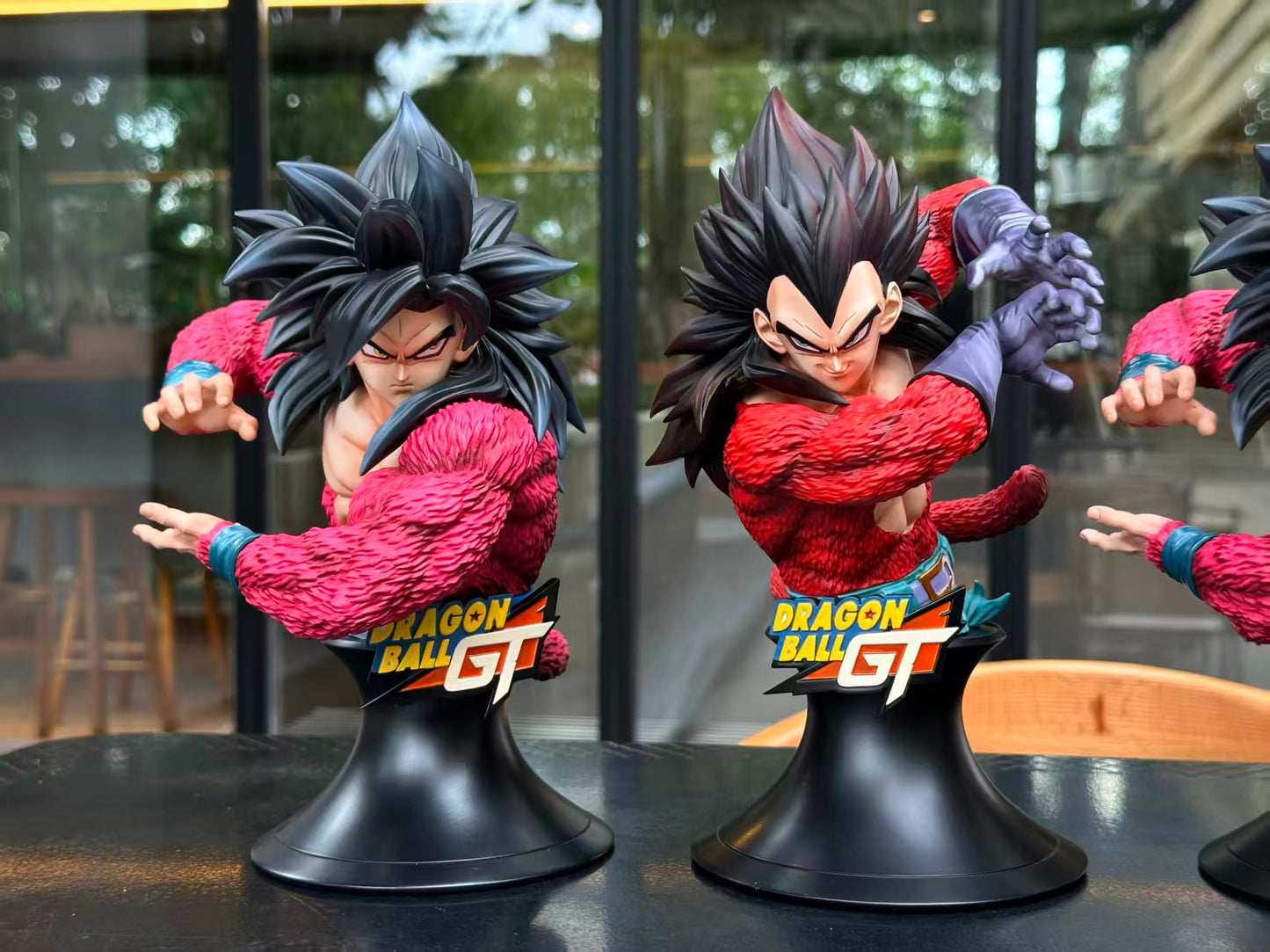 Dragon Ball Ruyun Studio SSJ4 Goku & Vegeta Bust Resin Statue