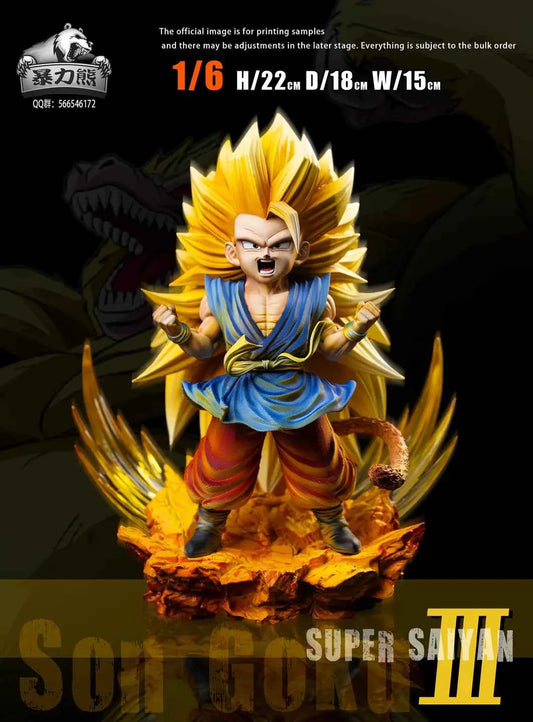 Dragon Ball Violent Bear Studio SSJ3 Son Goku Resin Statue