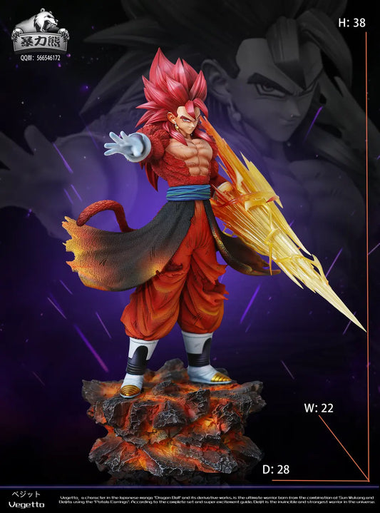 Dragon Ball Violent Bear Studio Super Saiyan 4 Vegetto Vegito Resin Statue