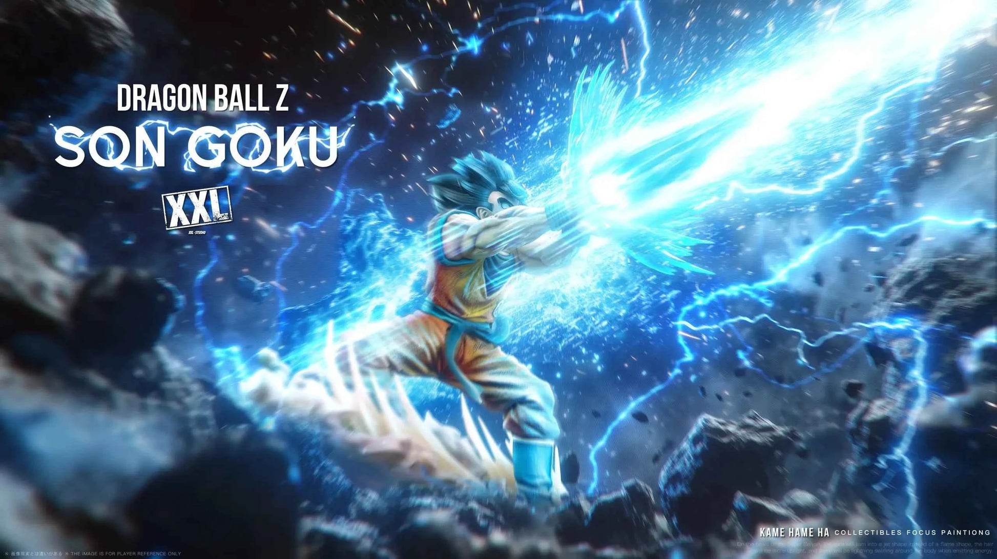 Dragon Ball XXL Studio Super Son Goku Kamehameha Resin Statue (PayPal Fees and Shipping Costs Included)