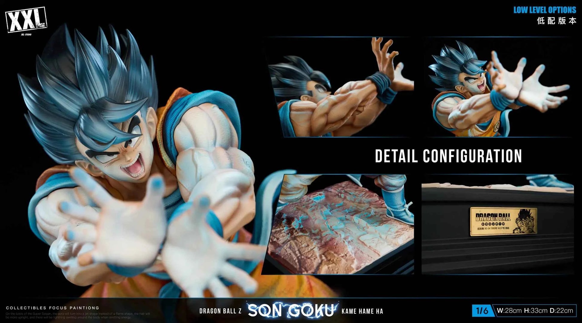 Dragon Ball XXL Studio Super Son Goku Kamehameha Resin Statue (PayPal Fees and Shipping Costs Included)