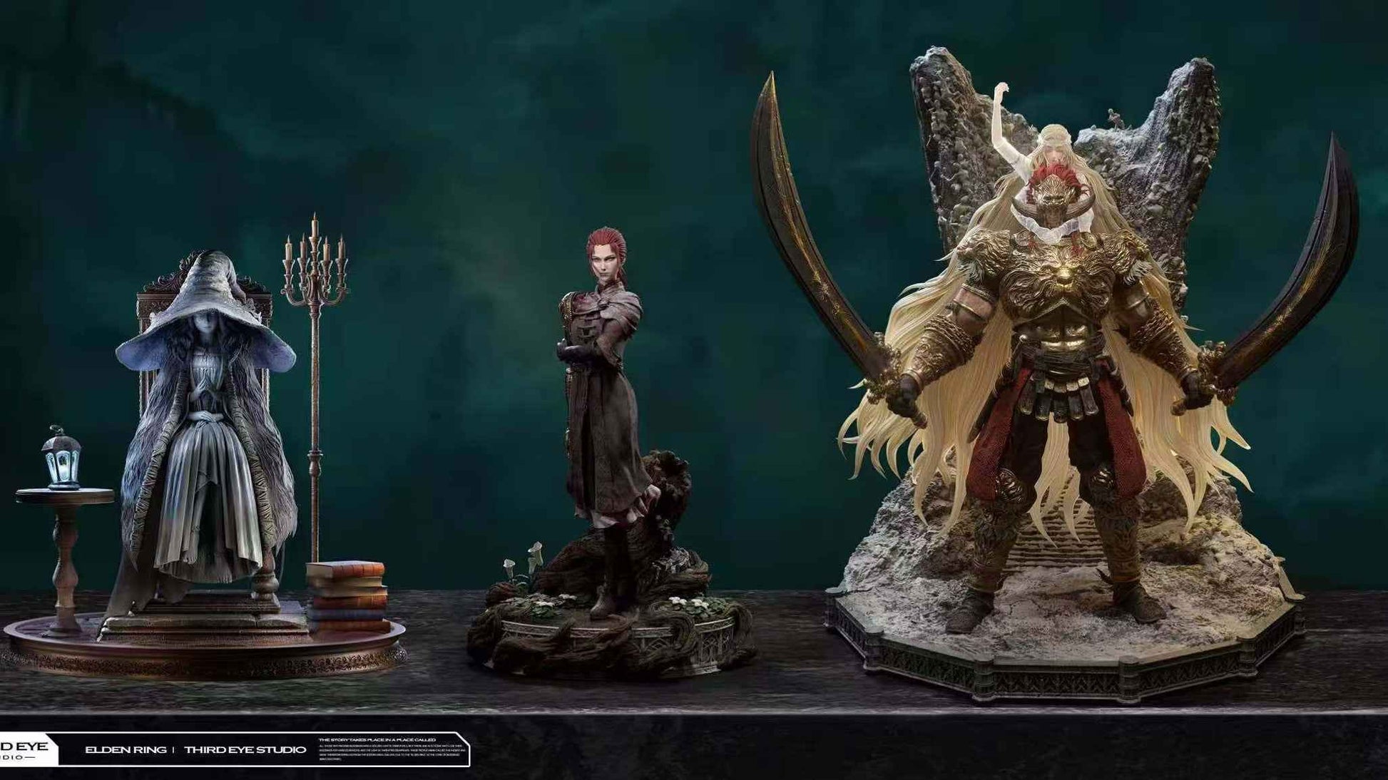 Elden Ring Third Eye Studio Promised Consort Radahn & Radahn Consort OI Miquella Resin Statue