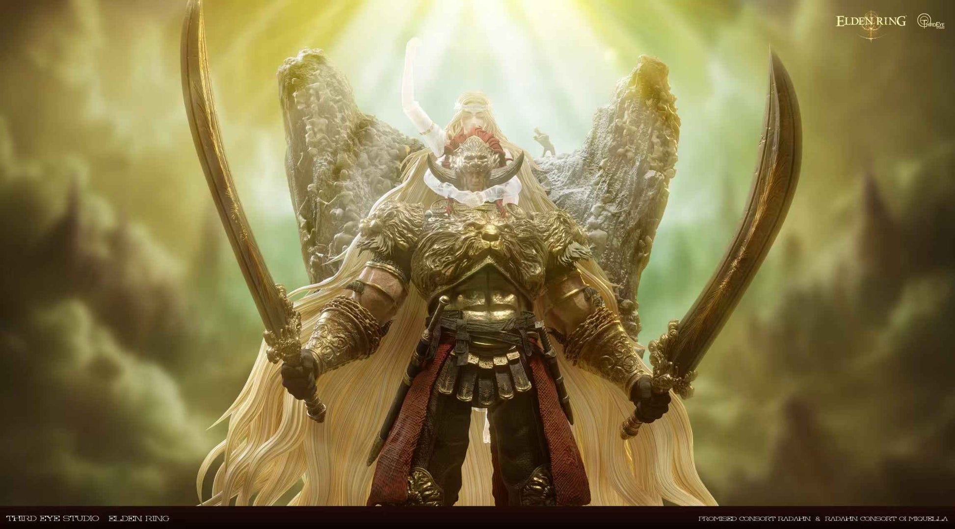 Elden Ring Third Eye Studio Promised Consort Radahn & Radahn Consort OI Miquella Resin Statue