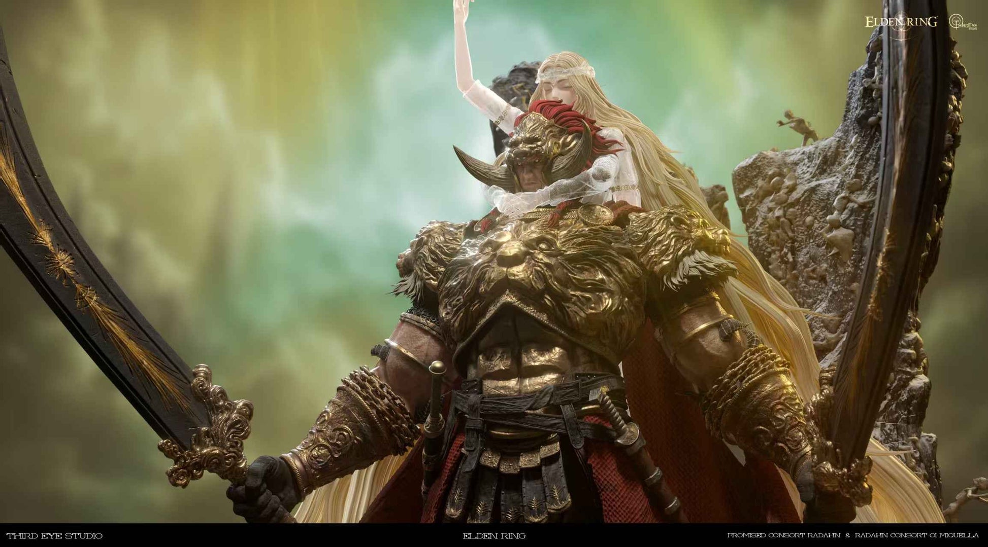 Elden Ring Third Eye Studio Promised Consort Radahn & Radahn Consort OI Miquella Resin Statue