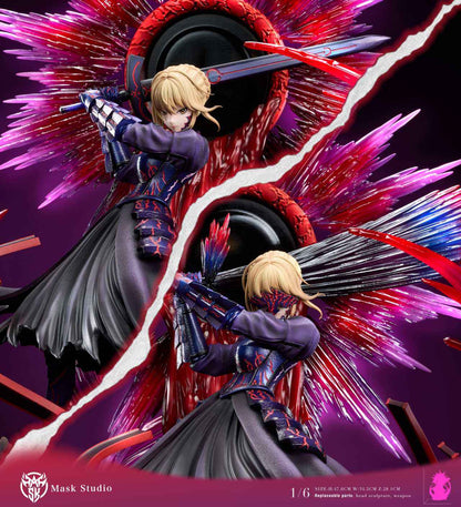Fate/stay night Mask Studio Artoria Pendragon Black Saber Resin Statue