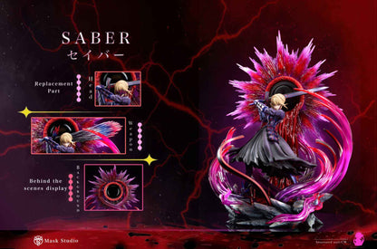 Fate/stay night Mask Studio Artoria Pendragon Black Saber Resin Statue