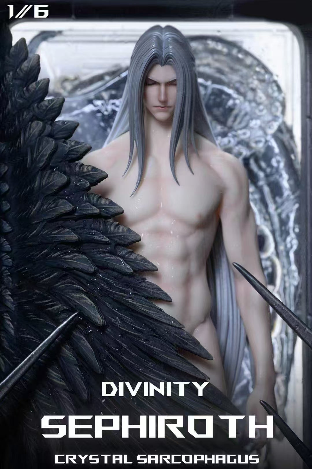 Final Fantasy FanArt Studio FF7 crystal sarcophagus Sephiroth Resin Statue