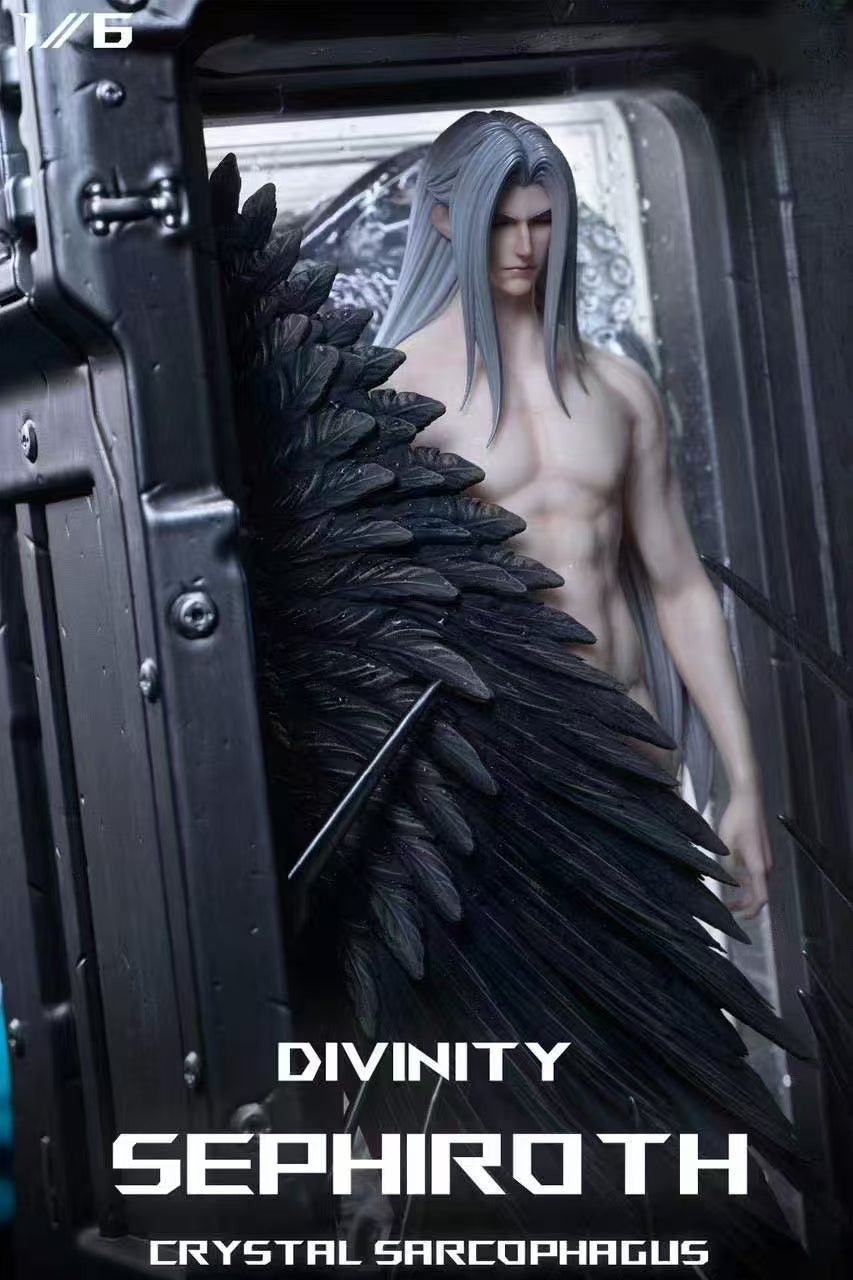 Final Fantasy FanArt Studio FF7 crystal sarcophagus Sephiroth Resin Statue