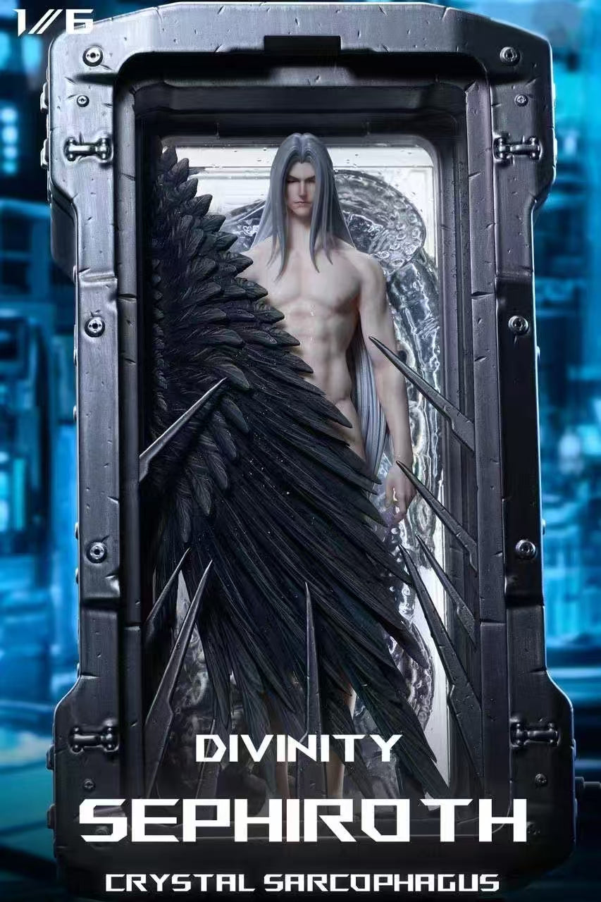 Final Fantasy FanArt Studio FF7 crystal sarcophagus Sephiroth Resin Statue