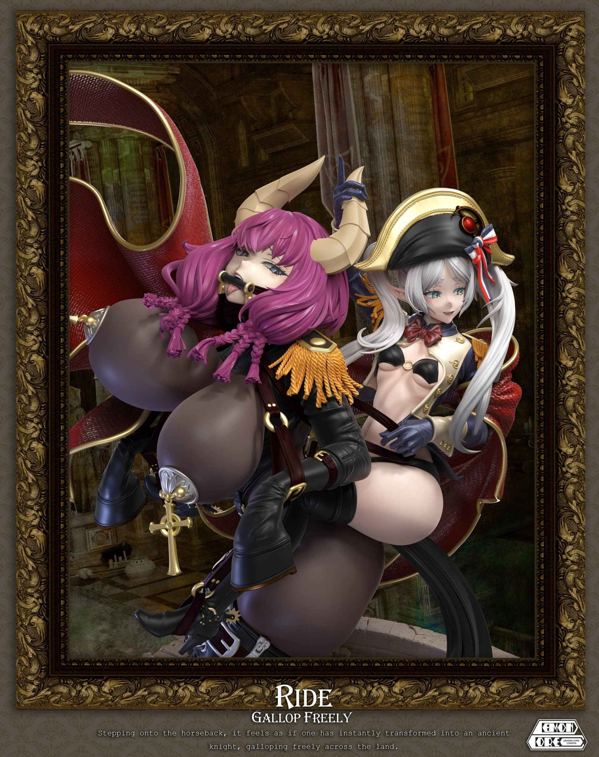 Frieren: Beyond Journey's End Demon Core Studio Frieren & Aura Napoleon Cosplay Resin Statue - Santoryu Resins Collectors