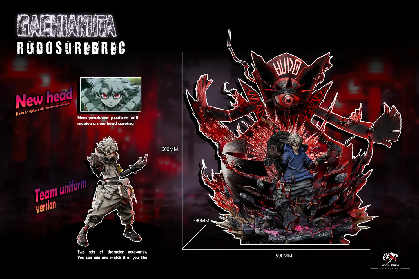 Gachiakuta NiRen Studio Rudo Surebrec Resin Statue