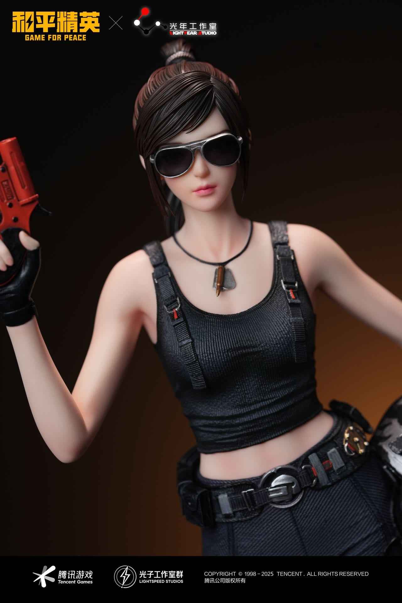 Game for Peace Light Year Studio Ghillie & Level 3 Helmet Man Captain 1/6 Licensed Resin Statue