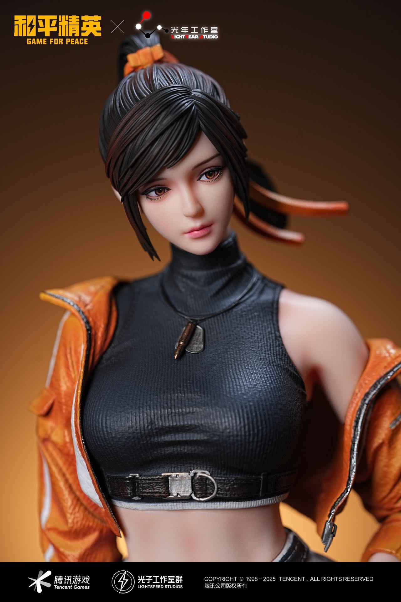 Game for Peace Light Year Studio Ghillie & Level 3 Helmet Man Captain 1/6 Licensed Resin Statue