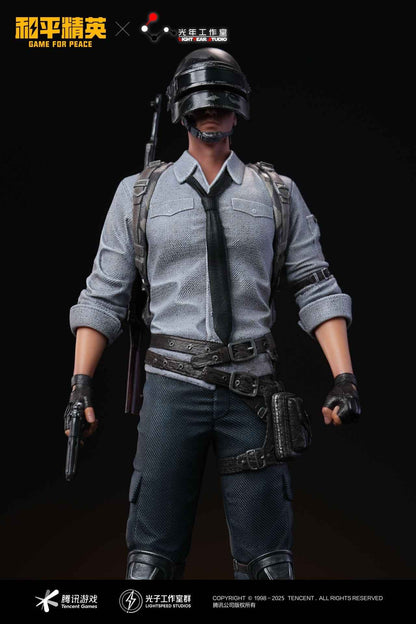 Game for Peace Light Year Studio Ghillie & Level 3 Helmet Man Captain 1/6 Licensed Resin Statue