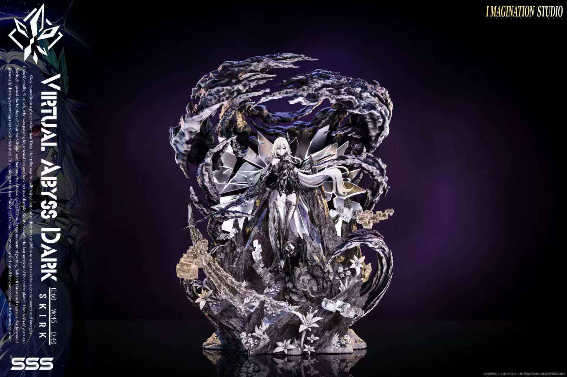 Genshin Impact Imagination Studio Virtual Abyss Dark Skirk 1/6 Resin Statue