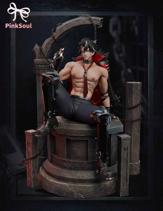 Genshin Impact Pinksoul Studio Wriothesley Resin Statue