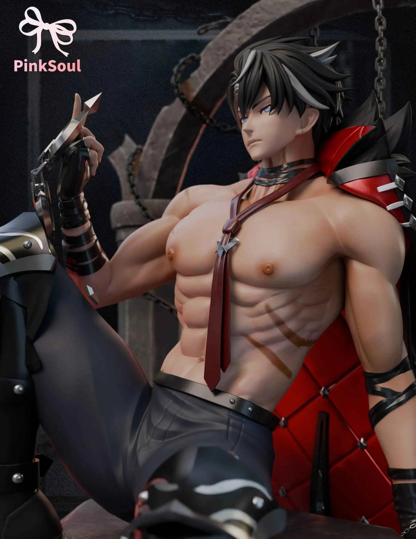 Genshin Impact Pinksoul Studio Wriothesley Resin Statue