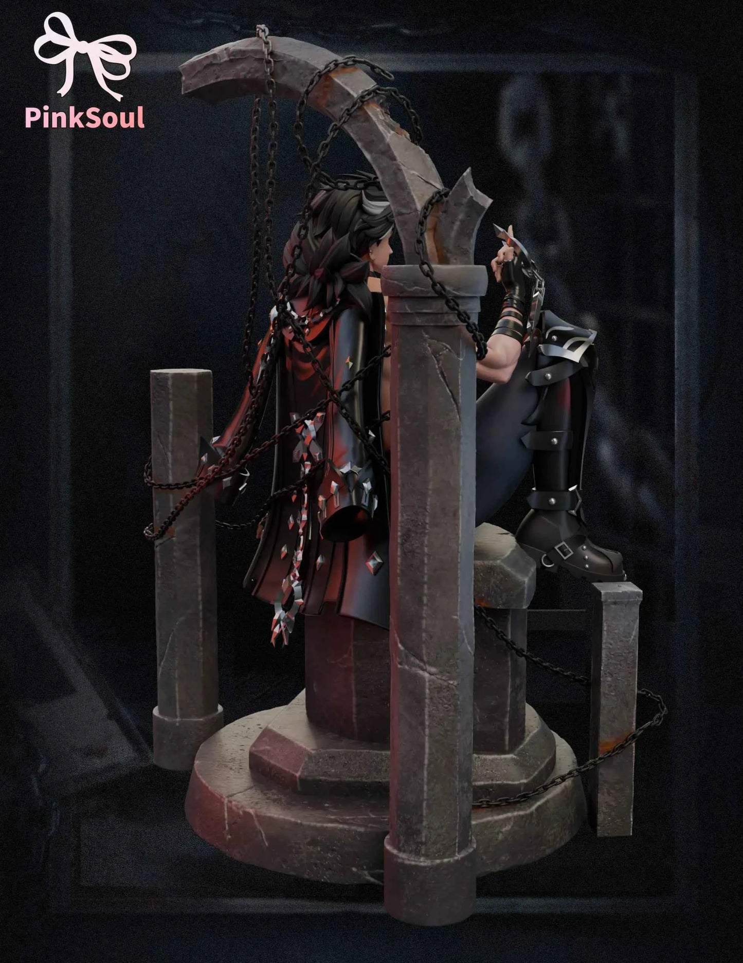 Genshin Impact Pinksoul Studio Wriothesley Resin Statue