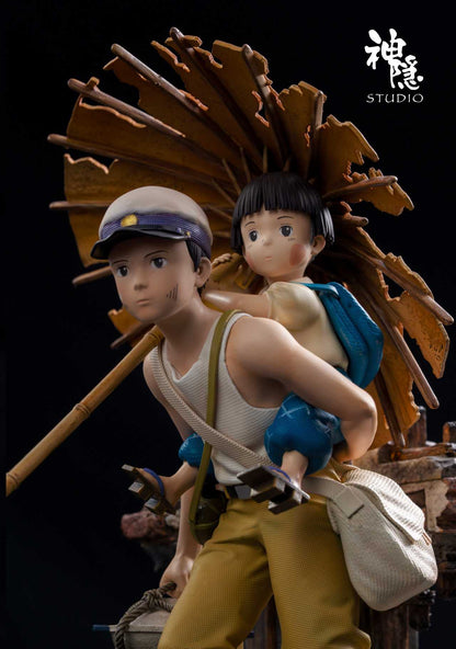 Grave of the Fireflies Shen Yin Studio Seita & Setsuko Under a Broken Umbrella Resin Statue