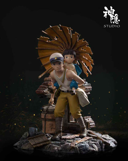 Grave of the Fireflies Shen Yin Studio Seita & Setsuko Under a Broken Umbrella Resin Statue