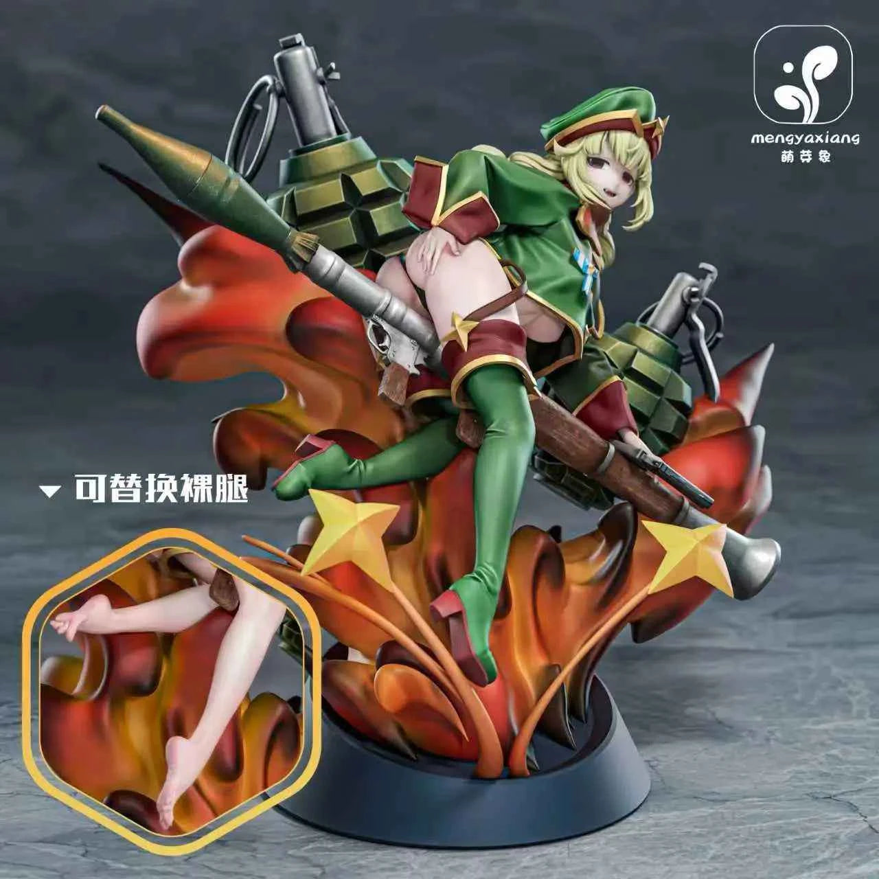 Gushing Over Magical Girls Meng Ya Xiang Studio Kiwi Araga Leoparde Resin Statue
