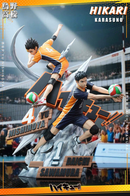 Haikyu!! Hikari Studio Yu Nishinoya & Daichi Sawamura Resin Statue