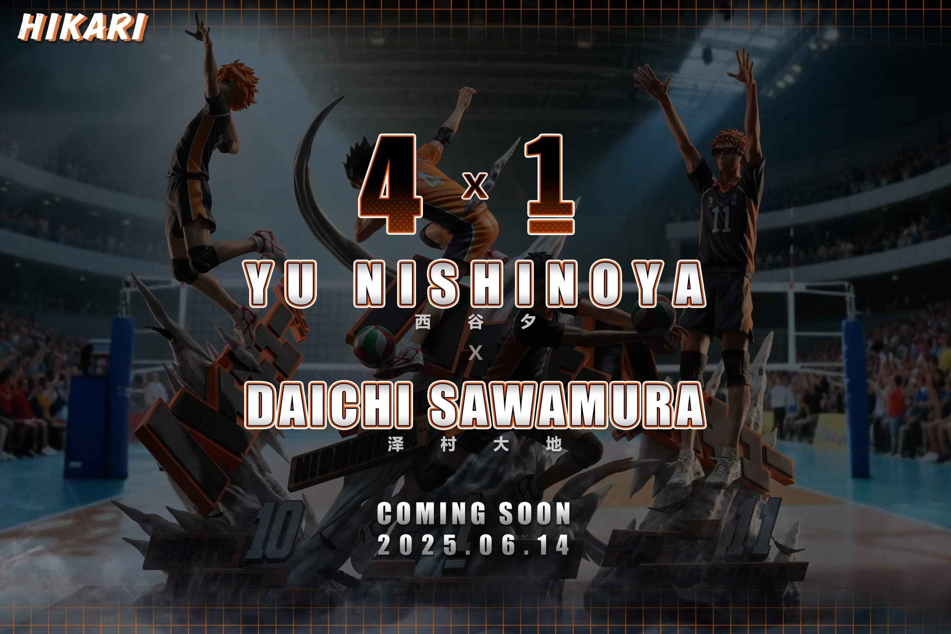 Haikyu!! Hikari Studio Yu Nishinoya & Daichi Sawamura Resin Statue