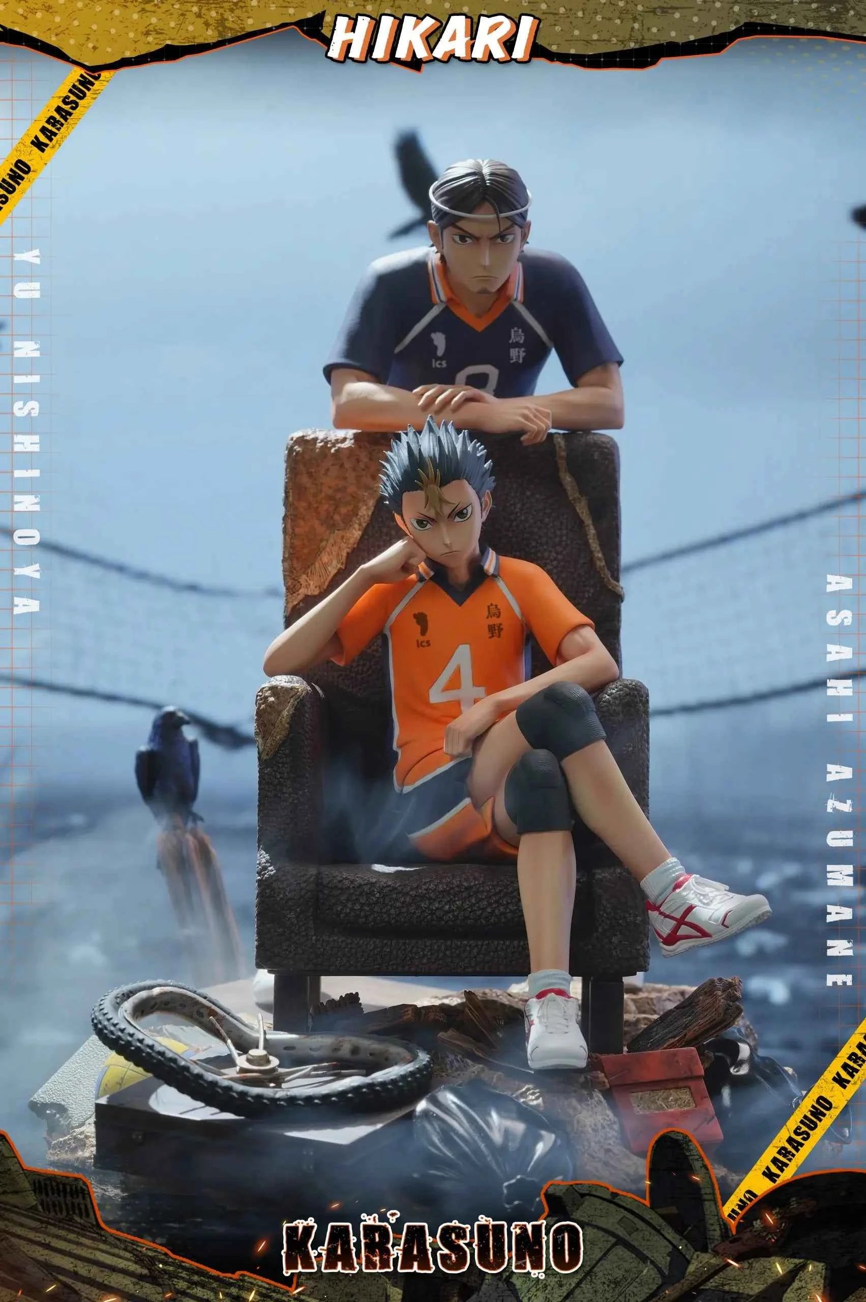 Haikyu!! Hikari Studio Yu Nishinoya & Asahi Azumane Resin Statue